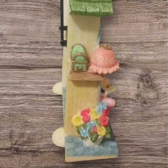 "Sweet Home"Vtg Cow Family Mantel Clock Figurine '11'H - Picture 8 of 11